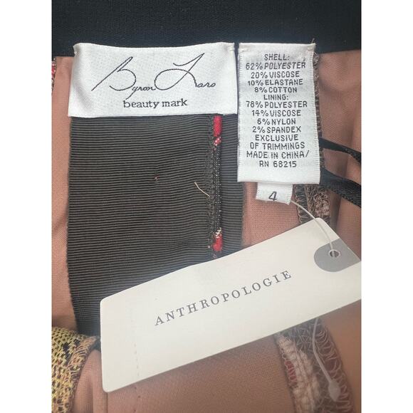 Byron Lars Beauty Mark Anthropologie Jessica Floral Pencil Skirt Size 4 NWT - Picture 9 of 12